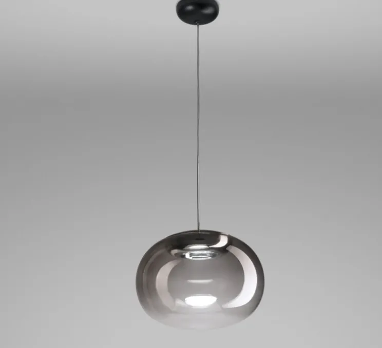 Suspension, La Mariée, gris fumé, LED, dim, 3000K, 1008 lm, Ø28cm, H21,3cm - Stilnovo