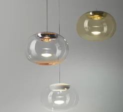 Suspension, La Mariée, or, LED, dim, 3000K, 1008 lm, Ø28cm, H21,3cm - Stilnovo