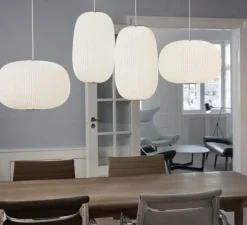 Suspension, Lamella 3, blanc, or, LED, 800lm, Ø33cm, H29cm - Le Klint