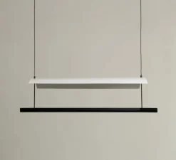 Suspension, Lamina 45, noir et blanc, LED, dim, 2700K, 711 lm, L58,7cm, H12,6cm - Santa & Cole