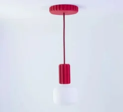 Suspension, Lana, rouge, Ø5,4cm, H9,5cm - Alucyne