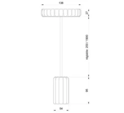 Suspension, Lana, vert, Ø5,4cm, H9,5cm - Alucyne