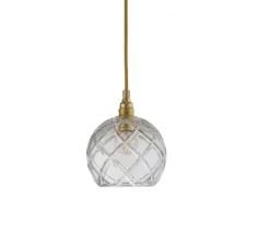 Suspension, Large Check, Crystal Rowan 15,5, transparent, or , Ø15cm, H15cm - Ebb and Flow