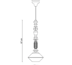 Suspension, Lariat 87, bleu pétrole, Ø31cm, H87cm - Ferroluce