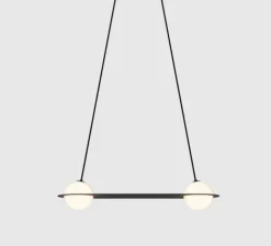 Suspension, Laurent 03, noir, 2700K, 639lm, L76cm, H14cm - Lambert&Fils