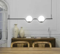 Suspension, LE VITA , noir, LED, 2700K, 1200lm, L103cm, H18cm - FARO