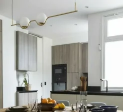 Suspension, Le vita, blanc, or, LED, 2700k, 1200lm, L103cm, H18cm - Faro