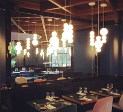 Suspension, LED, 1180 lm, 2700 K, A, Pearls , blanc, or, Ø18cm, H36cm - Formagenda