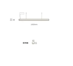 Suspension, LED40, blanc, 2700K, L100cm - TUNTO