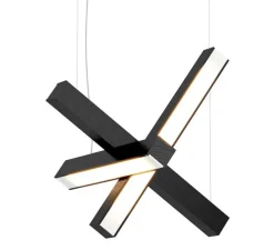 Suspension, Led Cross 40, noir, Ø40cm, H40cm - Tunto