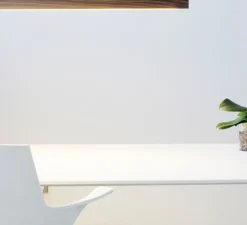 Suspension, LED40, noyer, L160cm, P4cm, 2700K, 1800lm - TUNTO