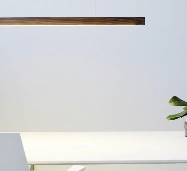 Suspension, LED40, noyer, 2700K, L100cm - TUNTO