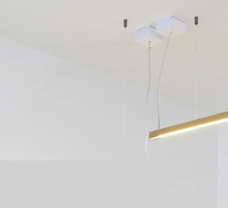 Suspension, LED40, noyer, 2700K, L100cm - TUNTO