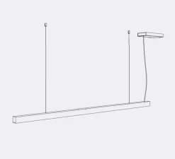 Suspension, LED40 pendant, chêne naturel, LED, 3000K, 1800lm, L160cm, H4cm - TUNTO