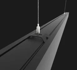 Suspension, LEDLiner 80 Ready To Go, Down, noir mat, LED, 4000K, 6050lm, L158,3cm, H9,8cm - Doxis