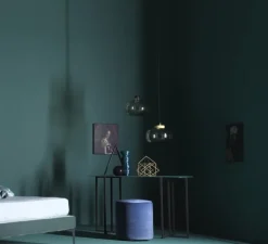 Suspension, Legier 557.24, verre fumé, laiton, IP40, LED, 2700K, 1200lm, Ø35cm, H28cm - Tooy