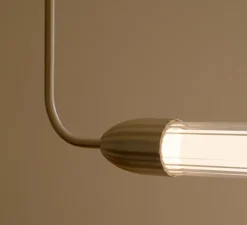 Suspension, Lemon squeeze linear, laiton, verre opalin, L137,3m, H48,7cm - Umage