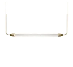 Suspension, Lemon squeeze linear, laiton, verre opalin, L137,3m, H48,7cm - Umage
