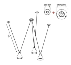Suspension, Les Acrobates de Gras N°325, opalin, Ø25cm, H25cm - DCW éditions Paris