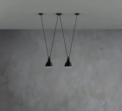 Suspension, Les Acrobates de Gras N°324, noir/intérieur blanc, Ø17cm, H17cm - DCW éditions Paris