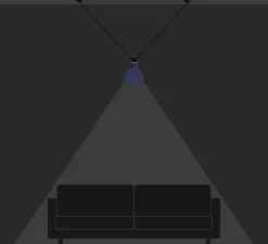 Suspension, Les Acrobates de Gras N°323 XL, bleu/intérieur blanc, Ø22cm, H22cm - DCW éditions Paris