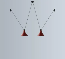 Suspension, Les Acrobates de Gras N°324, rouge/intérieur blanc, Ø26cm, H21,6cm - DCW éditions Paris