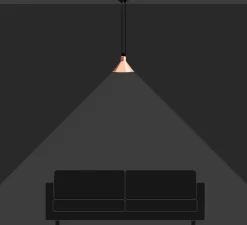 Suspension, Les Acrobates de Gras N°322, cuivre/cuivre intérieur, Ø26cm, H21,6cm - DCW éditions Paris