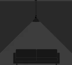 Suspension, Les Acrobates de Gras N°322, noir/intérieur blanc, Ø32cm, H23cm - DCW éditions Paris