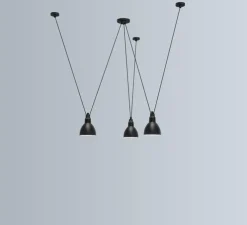 Suspension, Les Acrobates de Gras N°325, x3, noir/intérieur blanc, Ø17cm, H17cm - DCW éditions Paris
