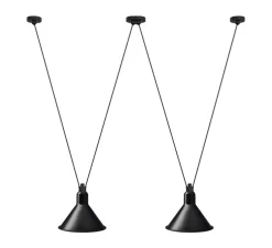 Suspension, Les Acrobates de Gras N°324, noir/intérieur blanc, Ø32cm, H23cm - DCW éditions Paris