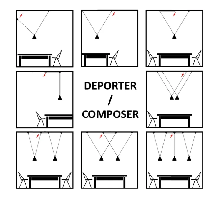 Suspension, Les Acrobates de Gras N°322, opalin, Ø25cm, H25cm - DCW éditions Paris