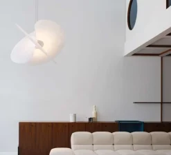 Suspension, Levante, blanc, LED, dim, coupure de phase, 2700K, 1230lm, 28W, Ø62cm, H44cm - Luceplan