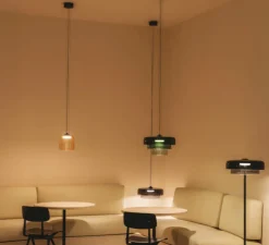 Suspension, Levels, 3 Bodies, vert, LED, dim, 2700-3000-4000K, 1381 lm, Ø42cm, H26cm - LEDS C4