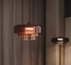 Suspension, Levels, 3 bodies, Ambré, LED, dim, 2700-3000-4000K, 1255 lm, Ø42cm, H26cm - LEDS C4