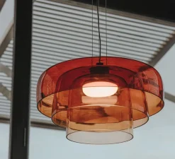 Suspension, Levels, 3 bodies, Ambré, LED, dim, 2700-3000-4000K, 1255 lm, Ø42cm, H26cm - LEDS C4