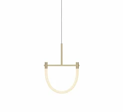 Suspension, Levity Arc80, laiton, LED, 2320K, 590 lm, L40cm, H57cm - Graypants