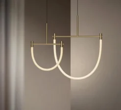 Suspension, Levity Arc130, laiton, LED, 2320K, 1180lm, L60cm, H75cm - Graypants