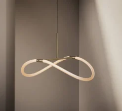 Suspension, Levity Halo 180, laiton, LED, dim, 2450K, 2500 lm, Ø60cm, H36cm - Graypants