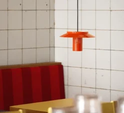 Suspension, Lille 24, rouge orangé, Ø24cm, H12,6cm - Pholc