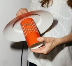 Suspension, Lille 24, rouge orangé, Ø24cm, H12,6cm - Pholc