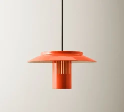 Suspension, Lille 24, rouge orangé, Ø24cm, H12,6cm - Pholc