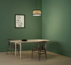 Suspension, Lilly, 558.25, noir texturé, tissu beige et maille noire, IP40, Ø50cm, H25cm - Tooy