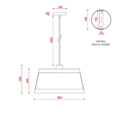 Suspension, Lilly, 558.25, noir texturé, tissu beige et maille noire, IP40, Ø50cm, H25cm - Tooy