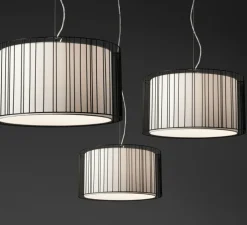 Suspension, LINDA, noir, Ø50cm, H137cm - Faro