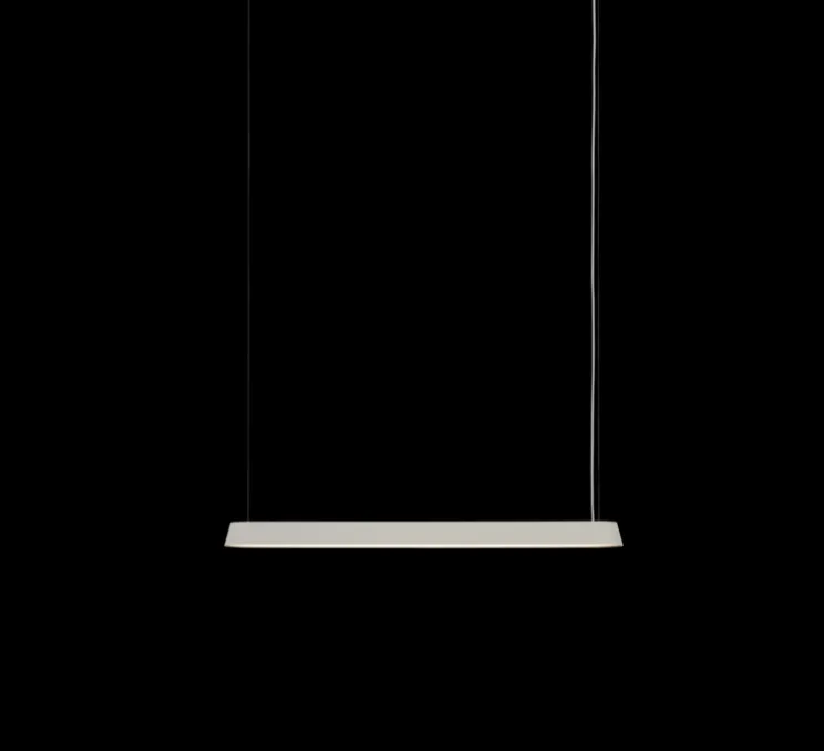 Suspension, Linear, gris, LED, 3000K, 1060lm, L87,2cm, H5,4cm - Muuto