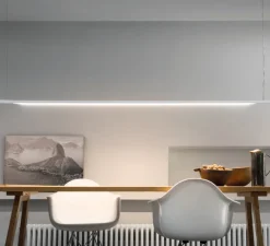 Suspension, Linescapes, horizontal, blanc, LED, 3000K, 2100lm, IP44, dimmable, L130cm, H2cm - Nemo Lighting