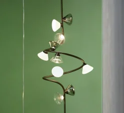 Suspension, Linfa 565.22m, titanium, IP40, LED, dim, 2700K, 3500 lm, Ø56cm, H111cm - Tooy