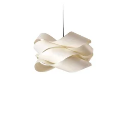 Suspension, Link, Blanc ivoire, câble noir, Ø46cm, H28cm - LZF