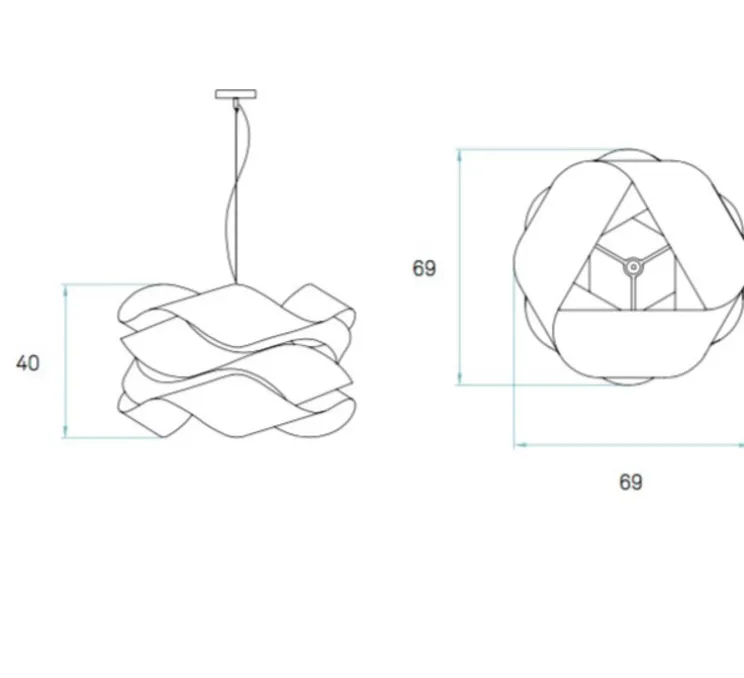 Suspension, Link Large, blanc ivoire, Ø69cm, H40cm - LZF