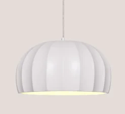 Suspension, Lluvi, blanc pur, Ø42,5cm, H23,2cm - Lobo Atelier